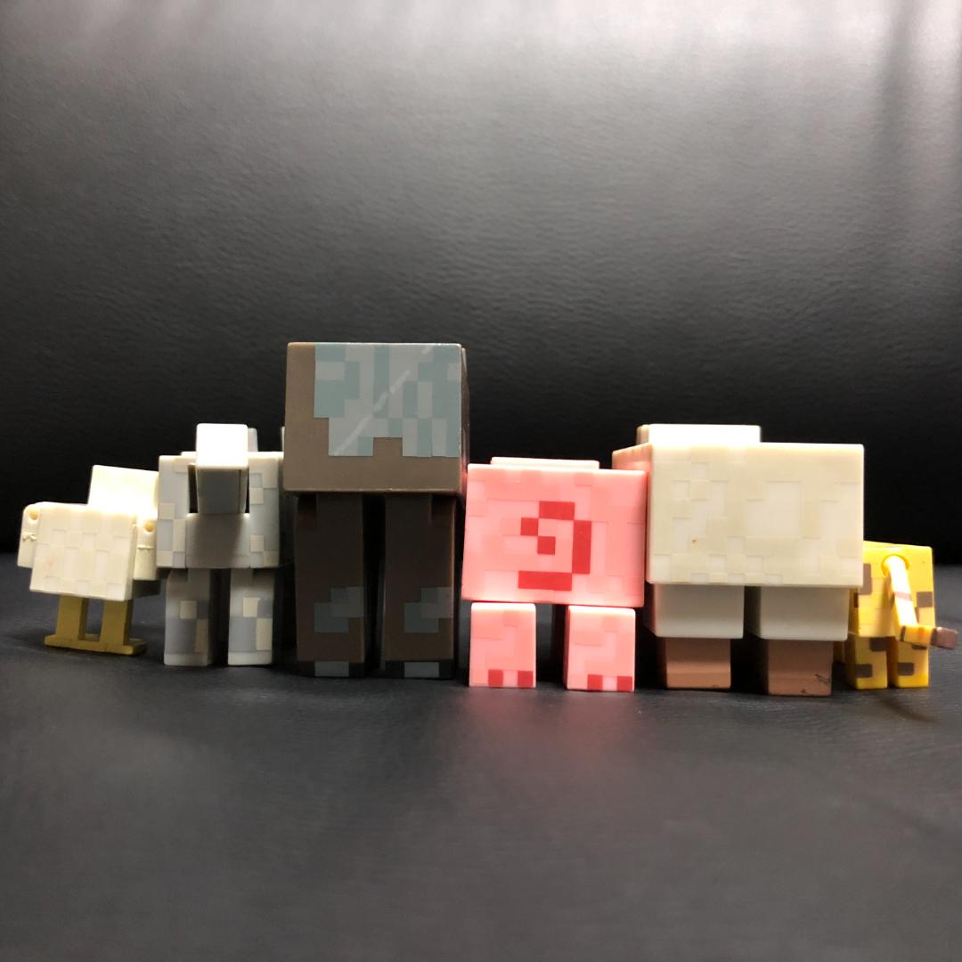 【廃盤品】Minecraft アクションフィギュア アニマル6パックセット