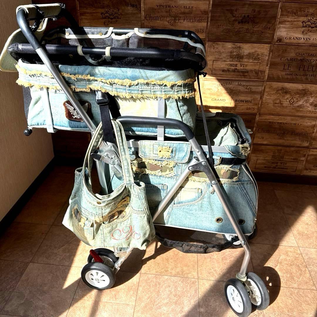 MotherCartマザーカート2段式プレミアムカートダメージデニム変えデニム付