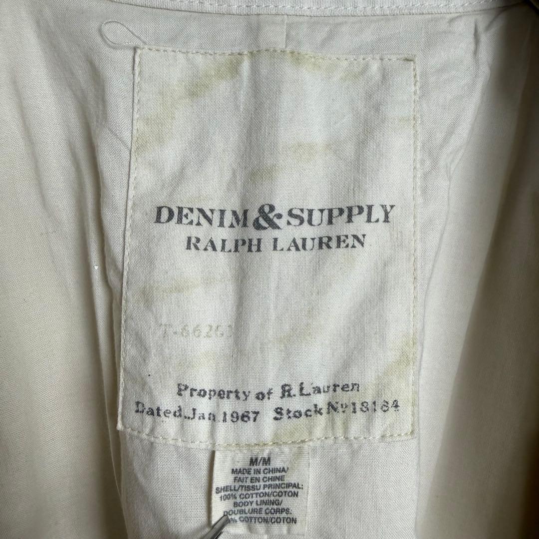 274 Denim&Supplyラルフローレン 白×金ブレード マーチングコート