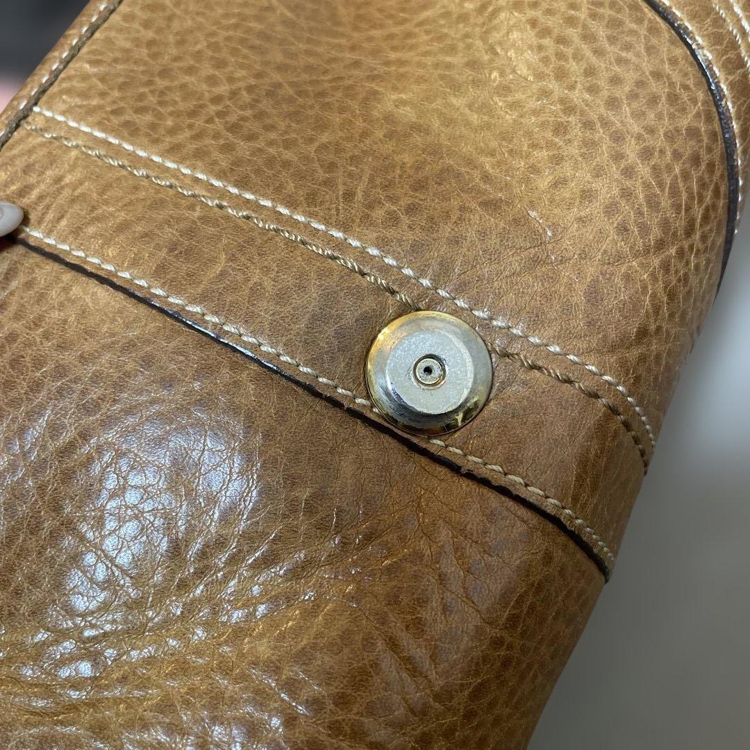 ブラウンレザーショルダーバッグ