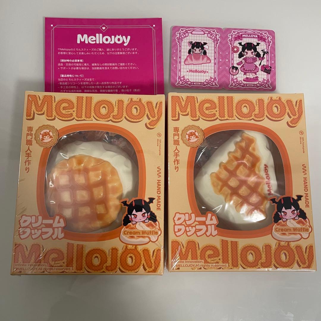 Mellojoy スクイーズ　クリームワッフル　まる　さんかく　メロイアちゃん