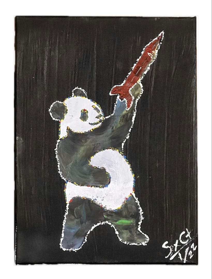 【原画一点物】パンダ×ロケット F4｜Painted Silence