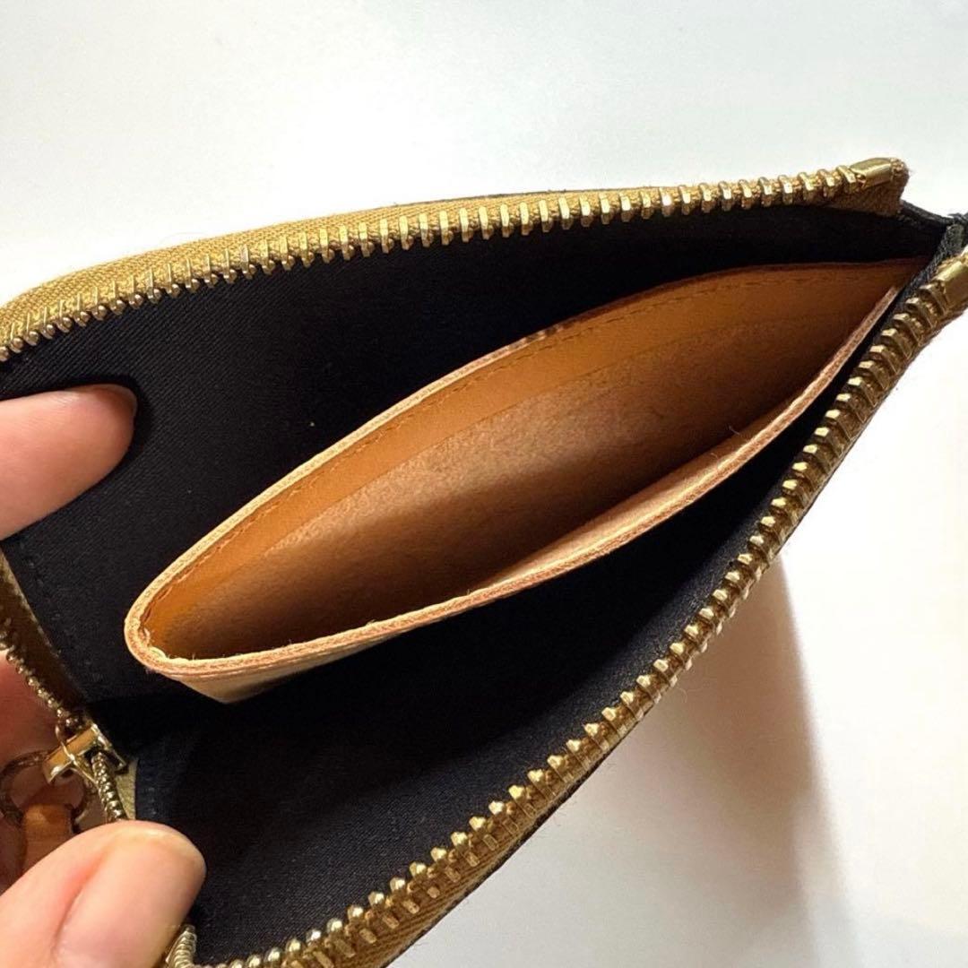 IL BISONTE モノグラム スクエア型 L字レザー 財布