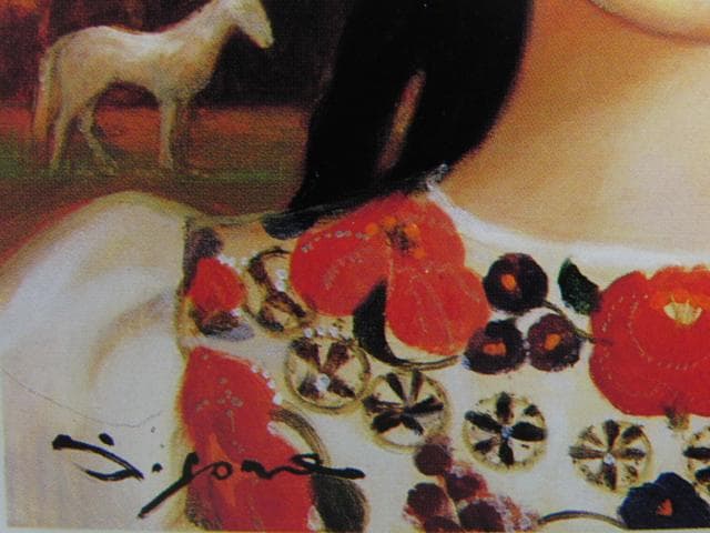 芝田米三、『晩の詩』、希少な画集より、新品高級額・額装付、状態良好