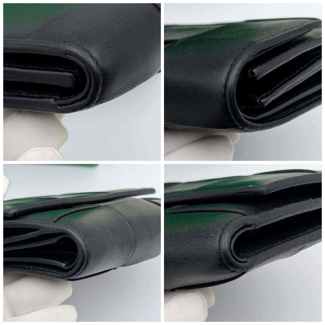 ボッテガヴェネタ カセット 三つ折り コンパクト ウォレット ブラック RFID