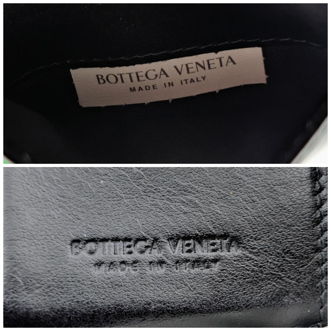 ボッテガヴェネタ カセット 三つ折り コンパクト ウォレット ブラック RFID