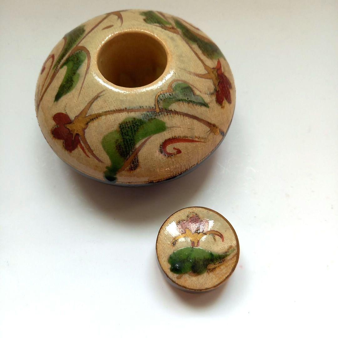 小森忍　山茶窯　インク壺　アンティーク　骨董　北斗窯