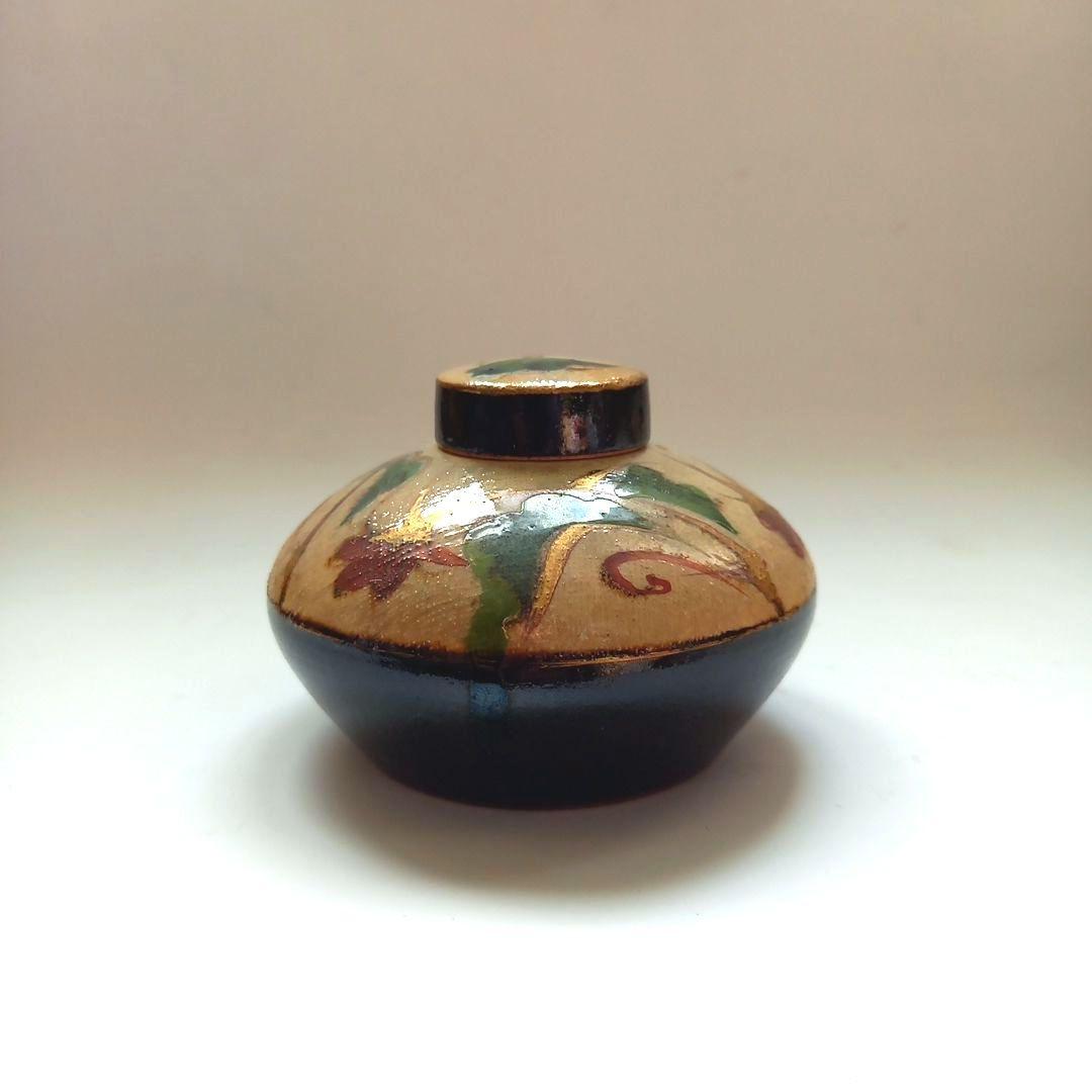 小森忍　山茶窯　インク壺　アンティーク　骨董　北斗窯