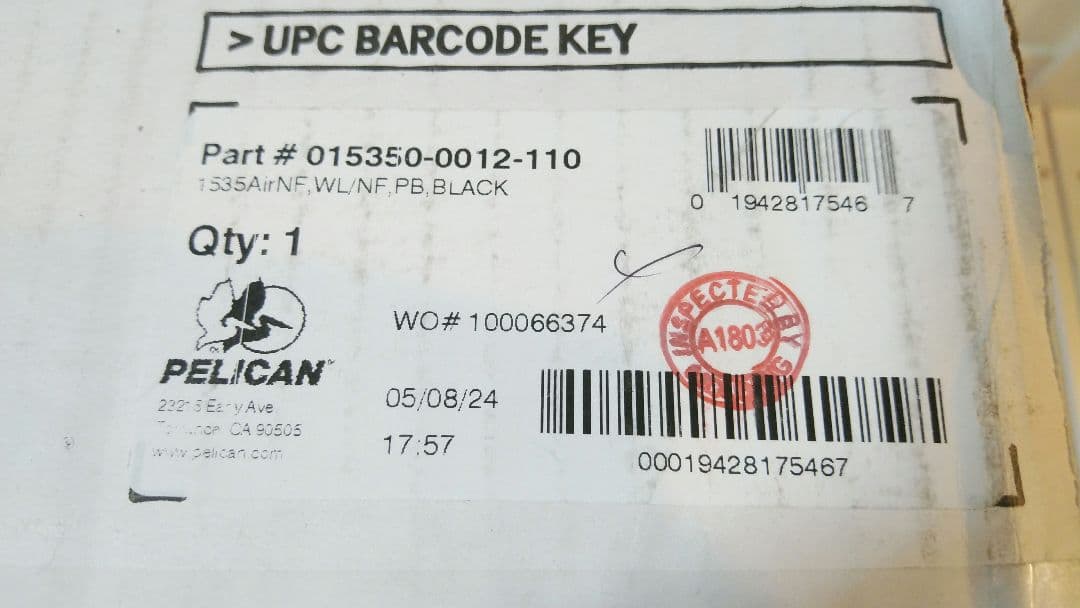 Pelican Air 1535 ケース　未開封　ブラック　黒