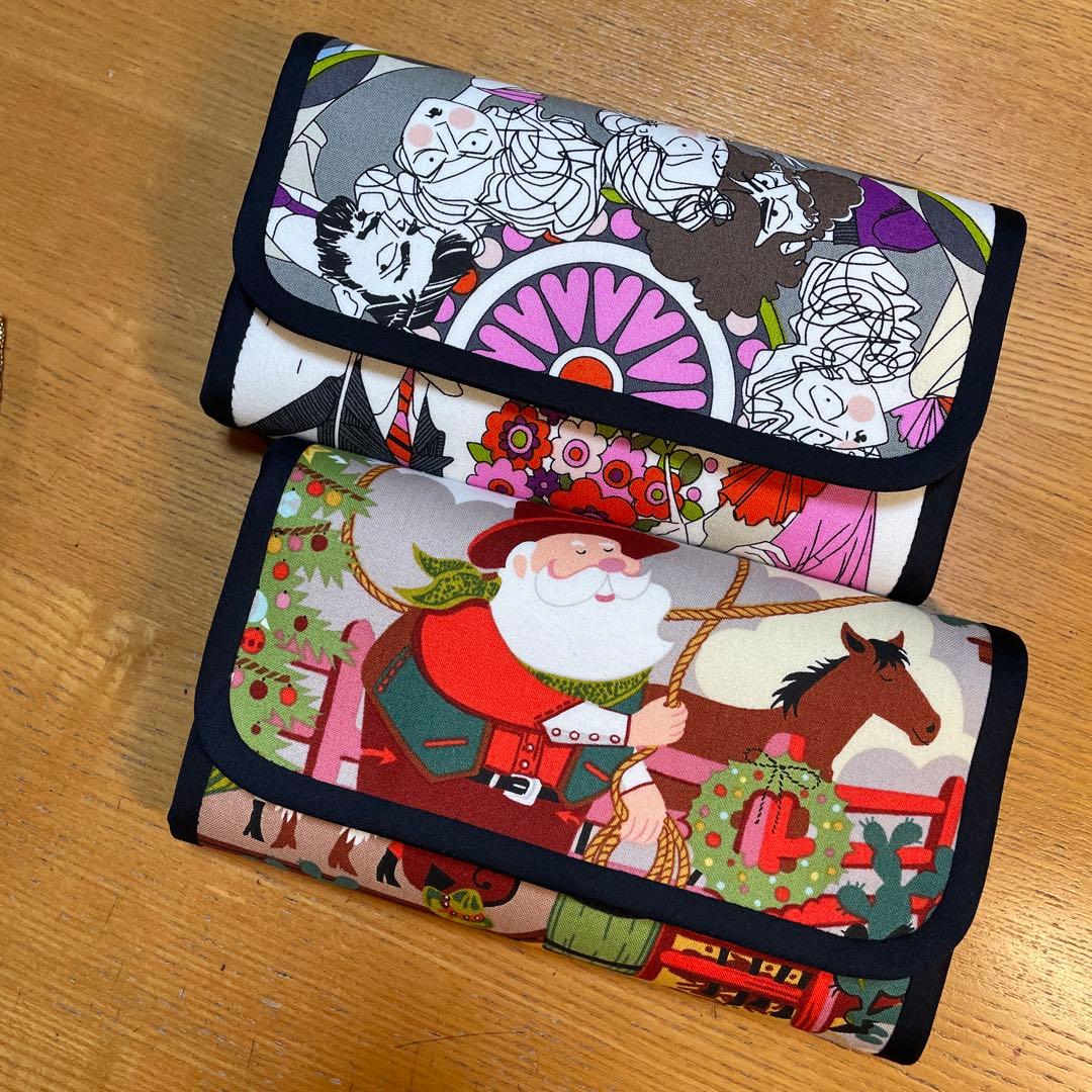 はなはなはち　長財布　やりくり財布　ハンドメイド　レア廃盤生地