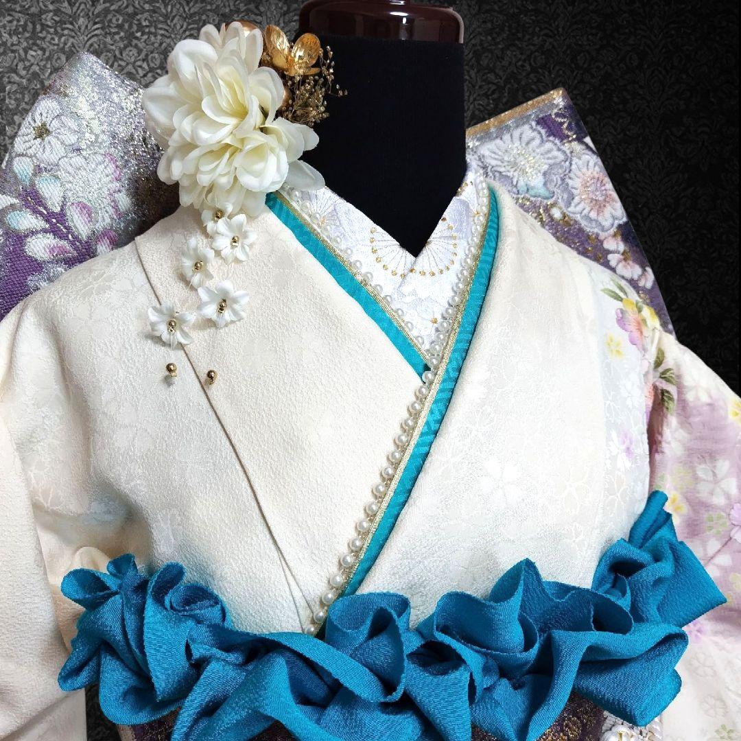 振袖フルセット(8点)・成人式・辻ヶ花・辻が花・花絞り・ブランド・正絹・逸品