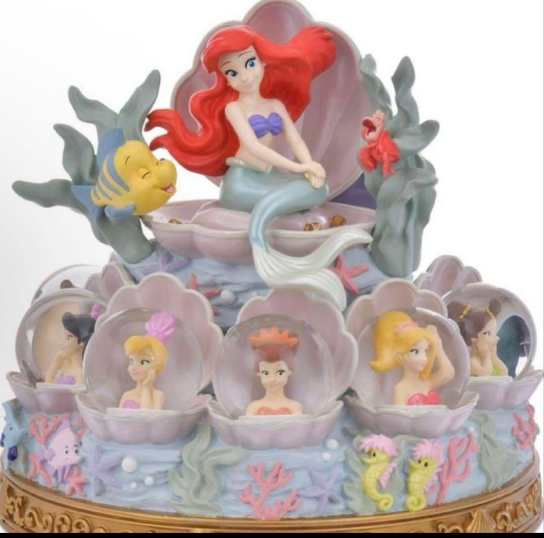 アリエル シスターズ スノーグローブ ディズニーストア　35周年リトルマーメイド
