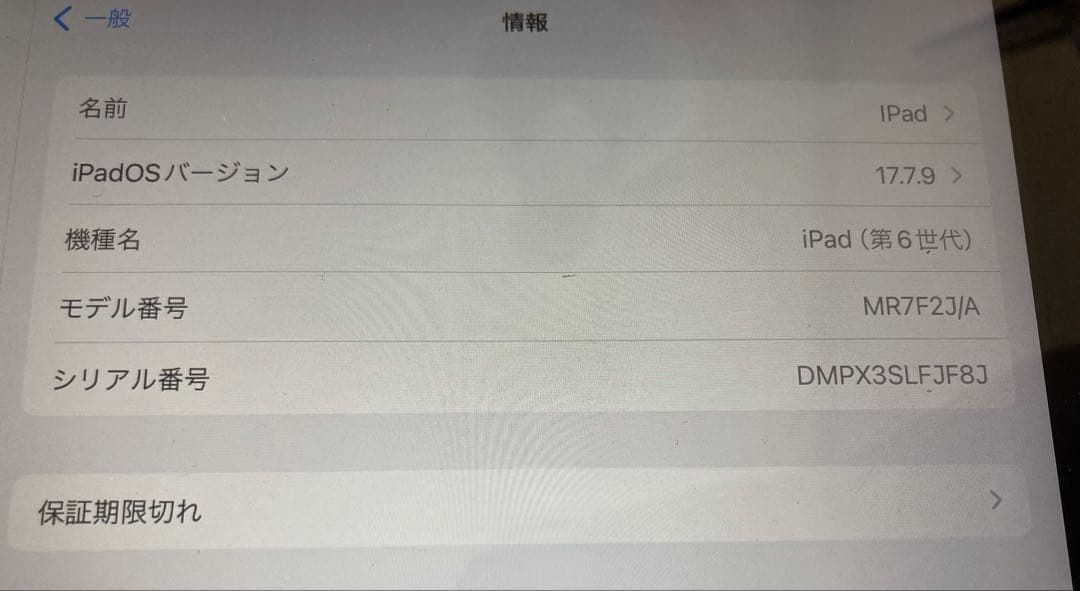 iPad第6世代 ジャンク品