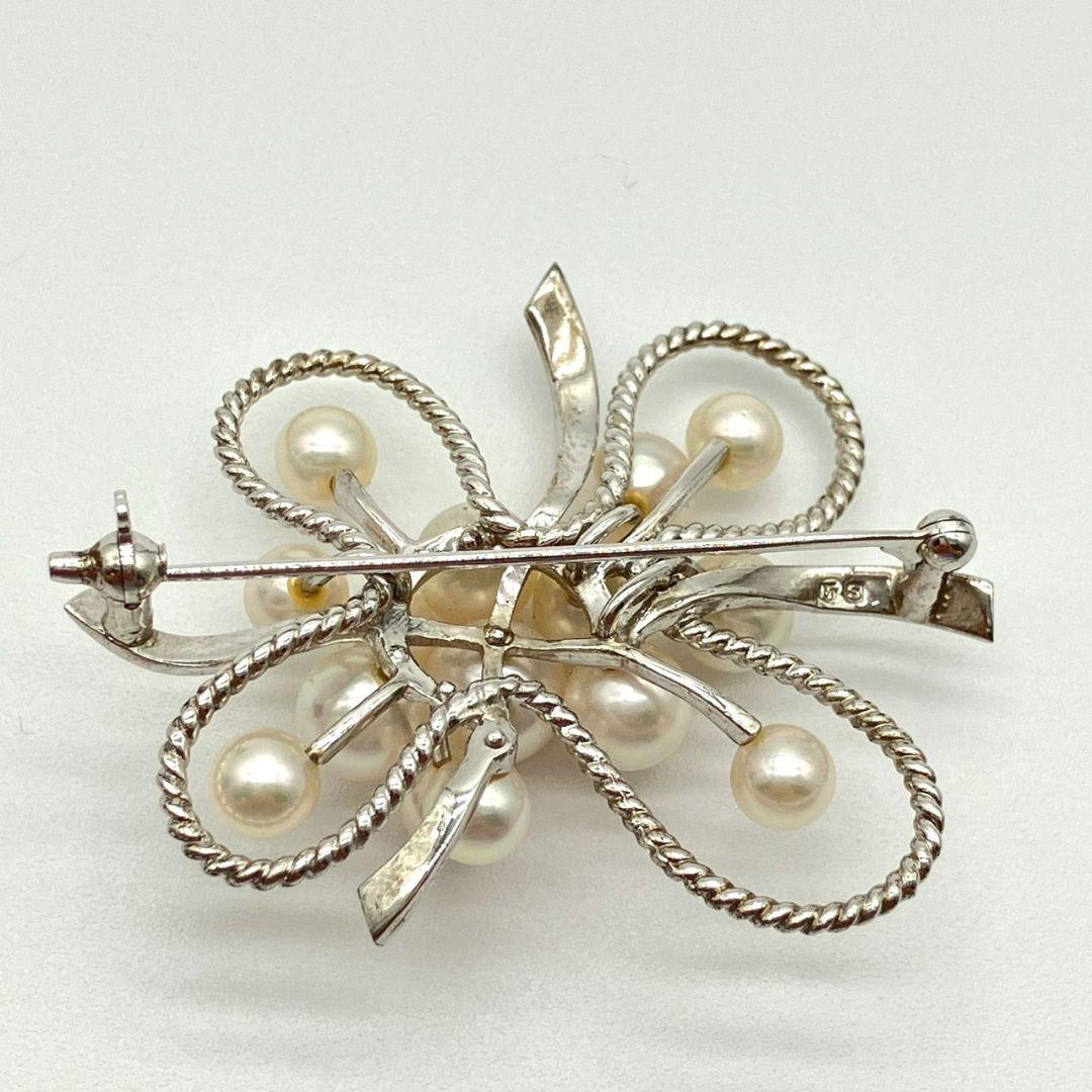 み*ら様 MIKIMOTO ミキモト　アコヤパール　ブローチ　コサージュ　シルバ