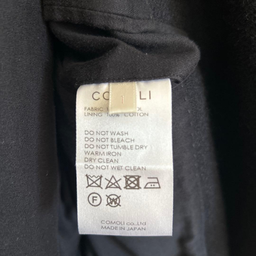 COMOLI 18AWウールショールカラーコートSIZE1