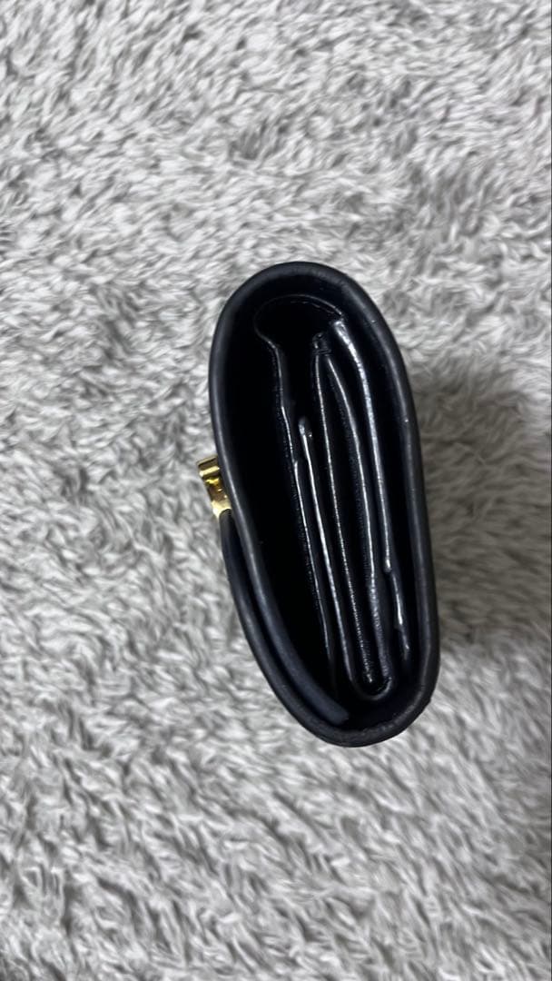 nico-chan セリーヌ　ブラック 三つ折り財布 ゴールド金具