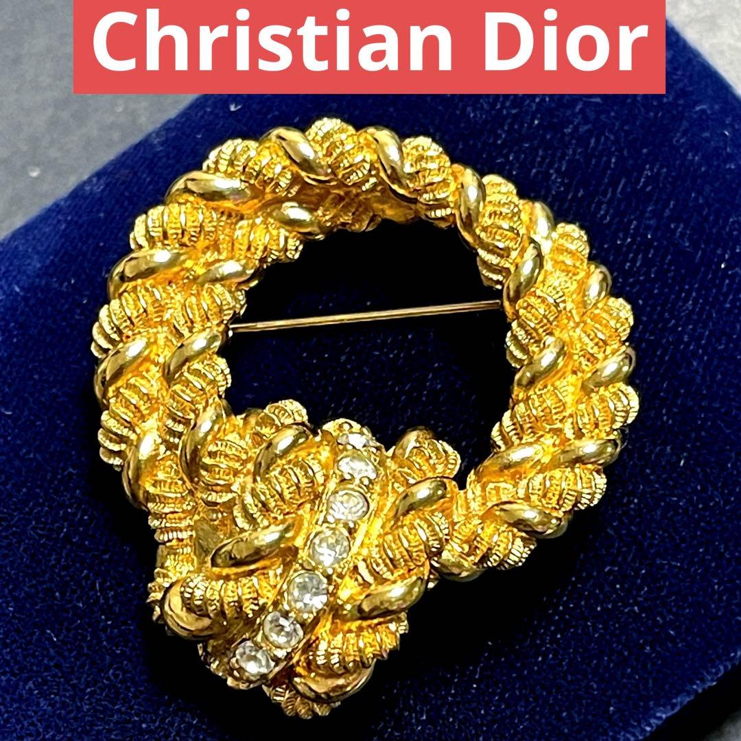 Christian Dior ストーン ブローチ ヴィンテージ
