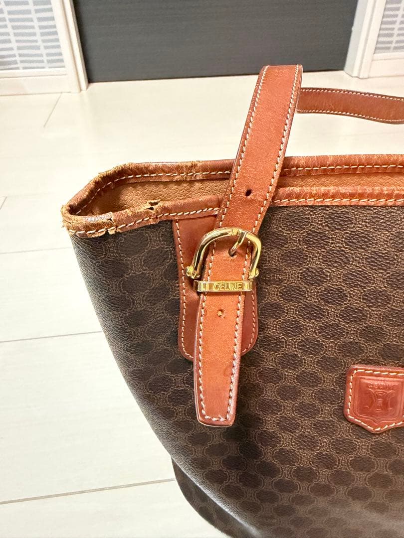 CELINE vintage トートバッグ/マカダムモノグラム