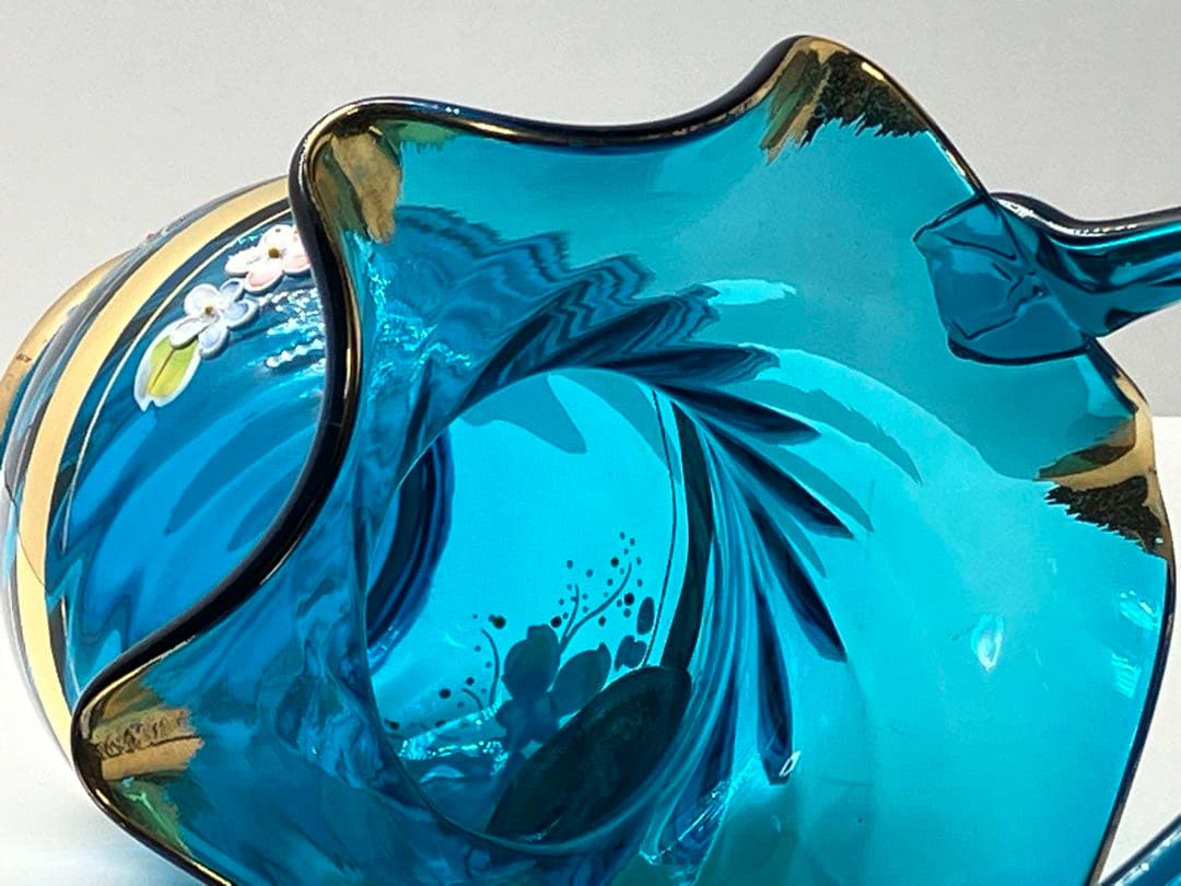 ガラス花瓶　ヴィンテージ　フラワーベース