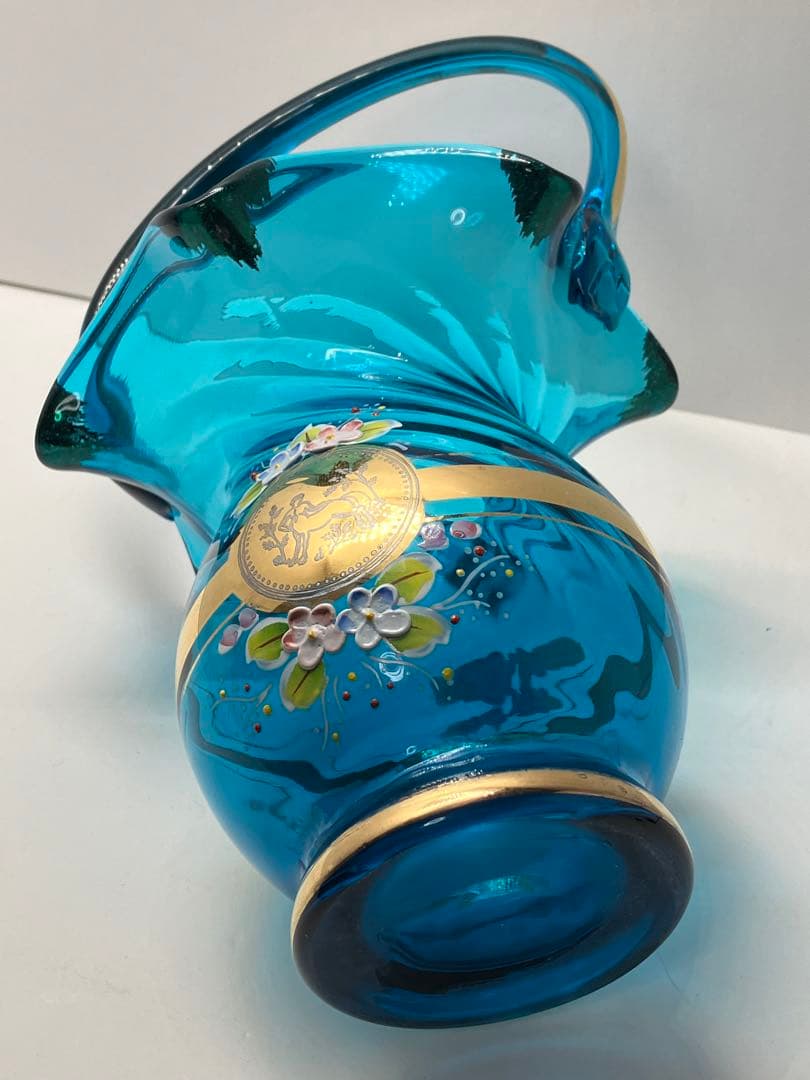 ガラス花瓶　ヴィンテージ　フラワーベース