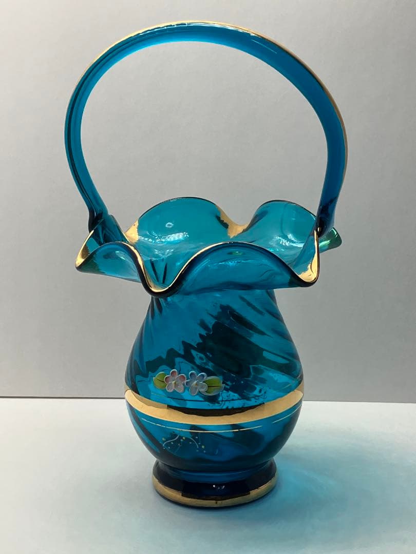 ガラス花瓶　ヴィンテージ　フラワーベース