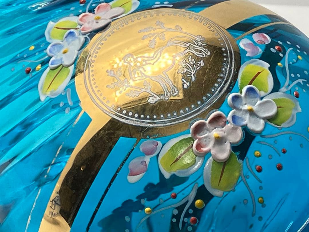 ガラス花瓶　ヴィンテージ　フラワーベース