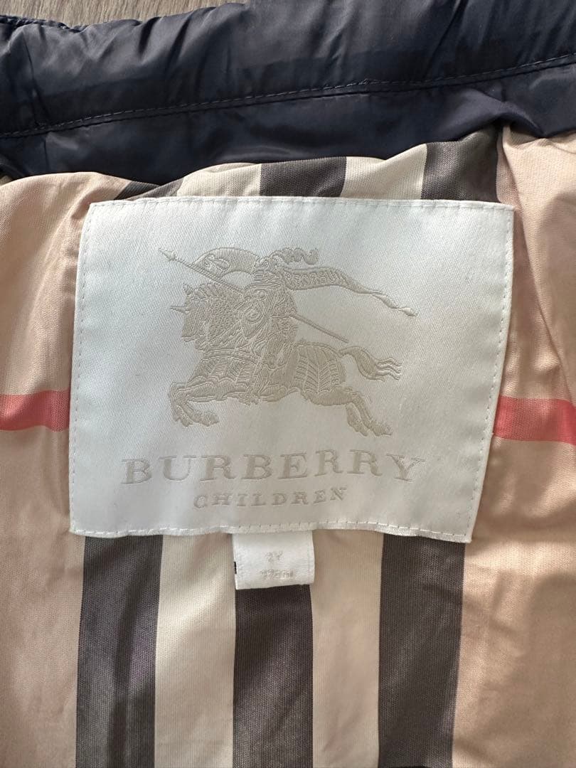 バーバリー ロンドン ベビー ダウン ジャケット コート ネイビー 2Y 美品
