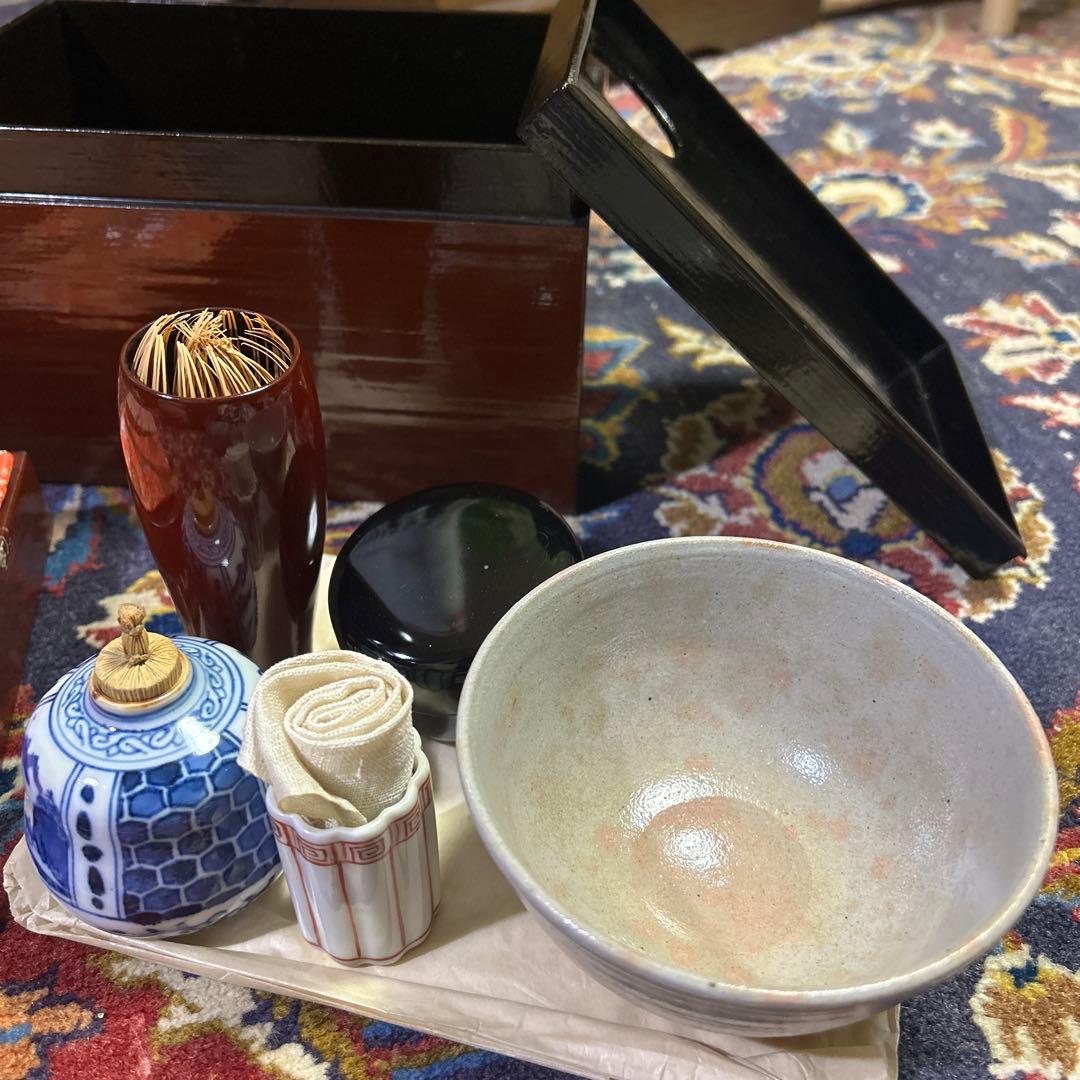 茶道具セット 茶箱 陶器の茶碗
