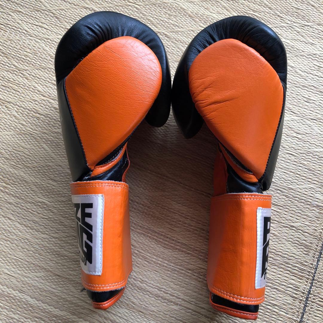 PRIZE RING ボクシンググローブ12ozブラックオレンジ バンテージG付