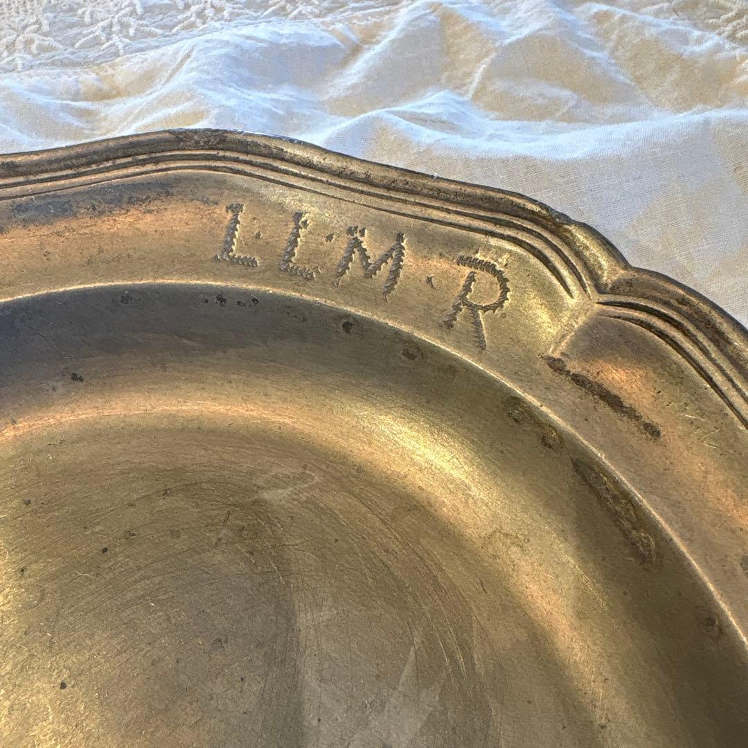 アンティーク ピューター皿 ／オドルヴィル産 エタン 18世紀後半〜19世紀初頭