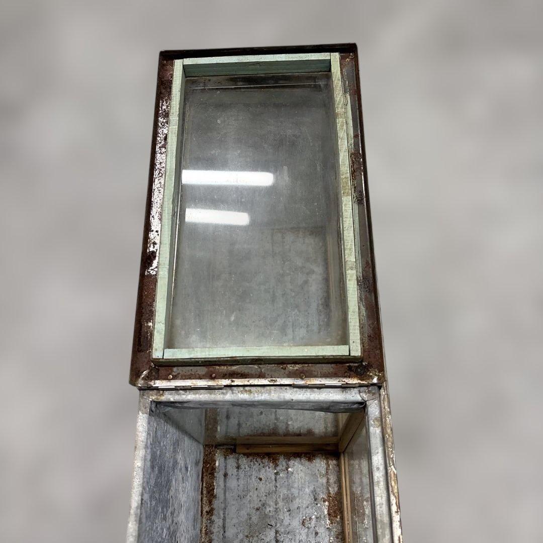 昭和レトロ 駄菓子屋 ブリキガラスショーケース ディスプレイラック 飾り棚