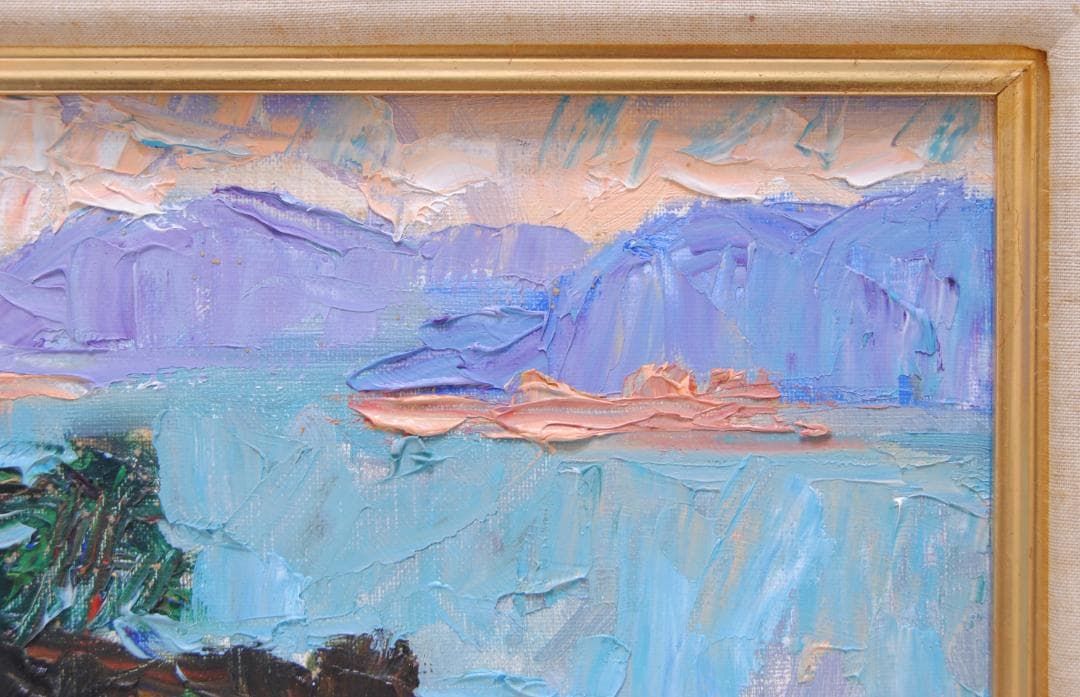 山田新一 イドラ にて 油彩画 油絵 風景画 ギリシャ エーゲ海 師: 藤島武二