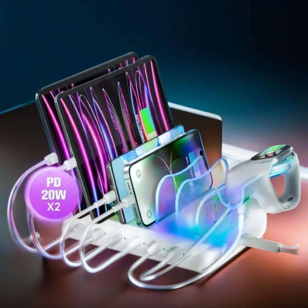 6ポートUSB-C PD急速充電ステーション