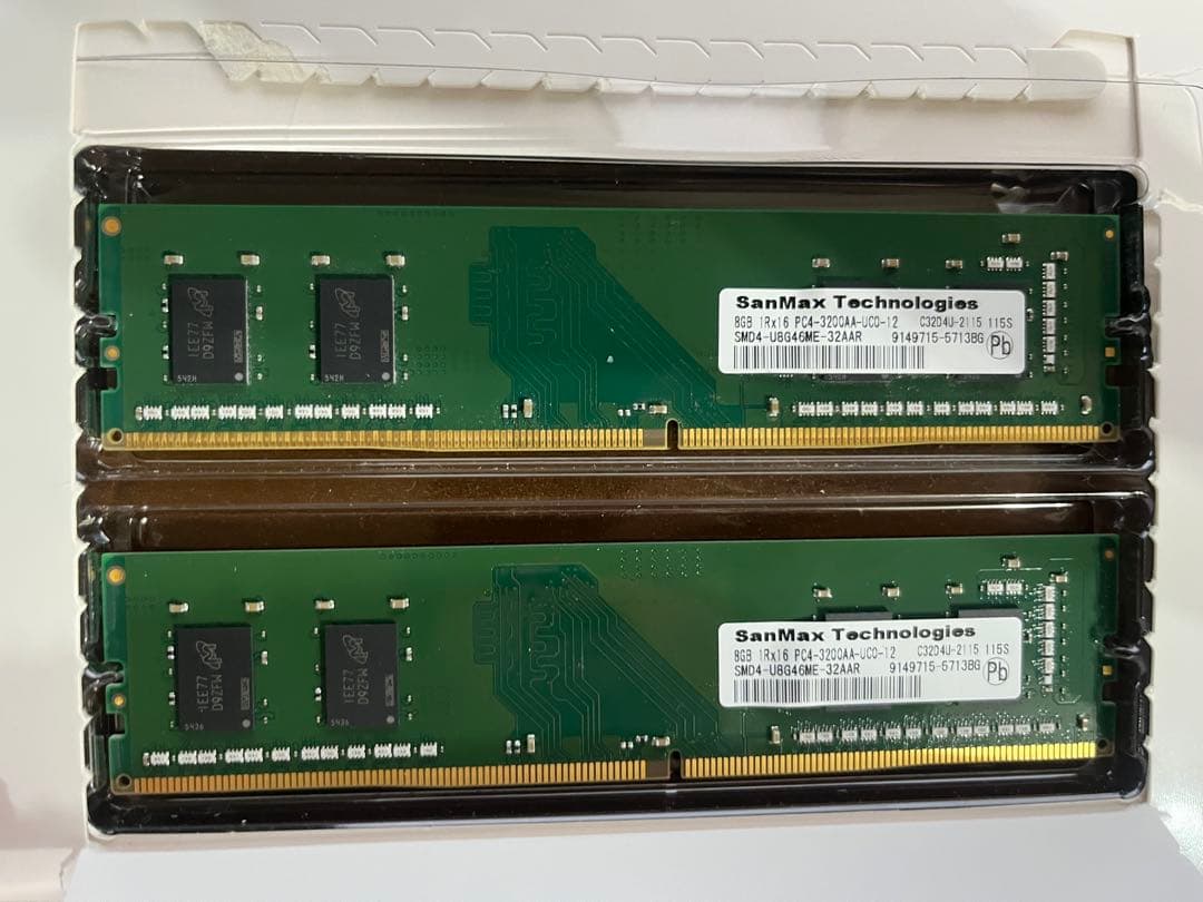 DDR4メモリ 16GB(8GB2枚組) SanMax