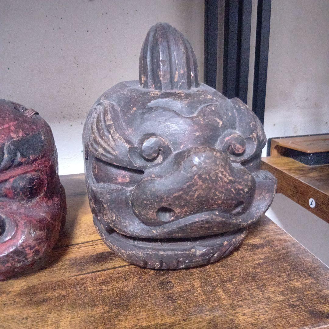 権現様 獅子頭 2点セット 民間信仰 呪物 魔除け 儀礼 祭祀