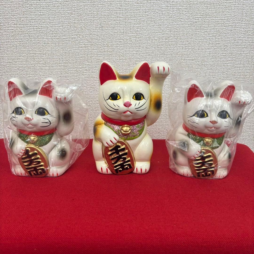 確認用招き猫 5つまとめ売りお買い得‼︎未使用箱付き‼︎ ①