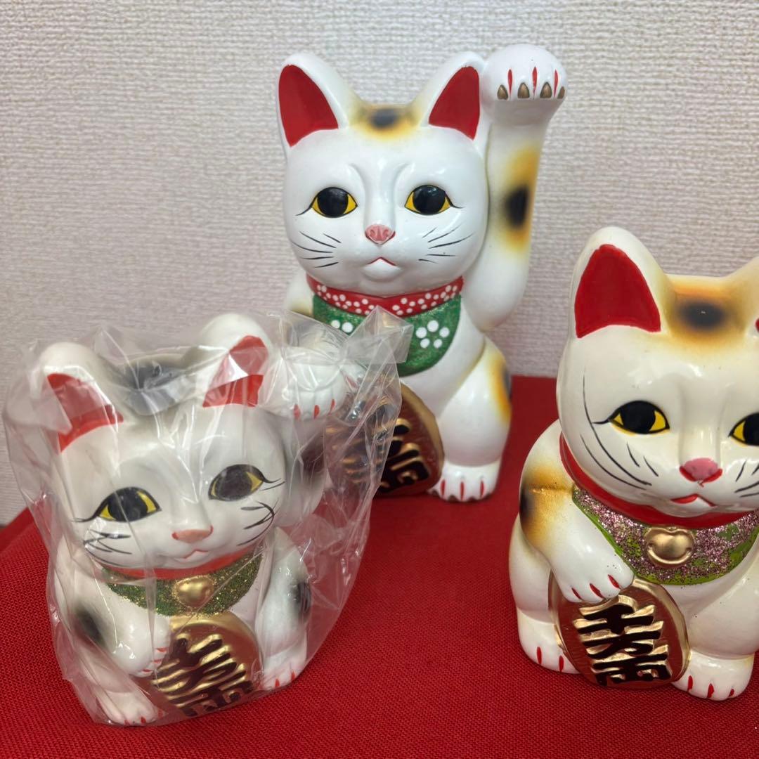 確認用招き猫 5つまとめ売りお買い得‼︎未使用箱付き‼︎ ①