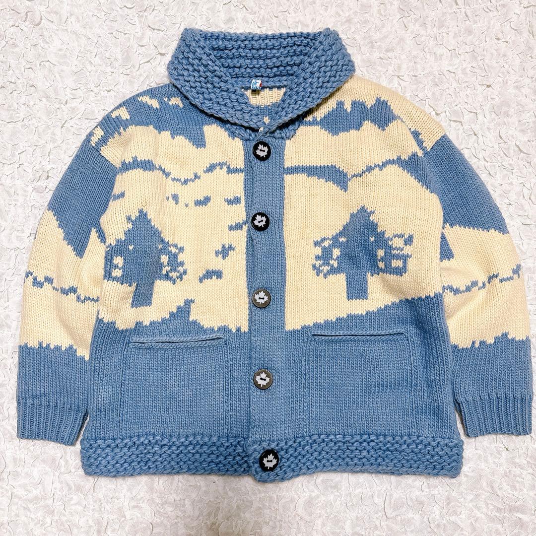 Jesus Canvas カウチンニット　肉厚　セーター　メープルボタンシロクマ