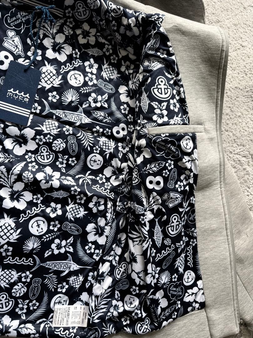 【新品】mutaMARINEボンディングパーカー　グレーMサイズ