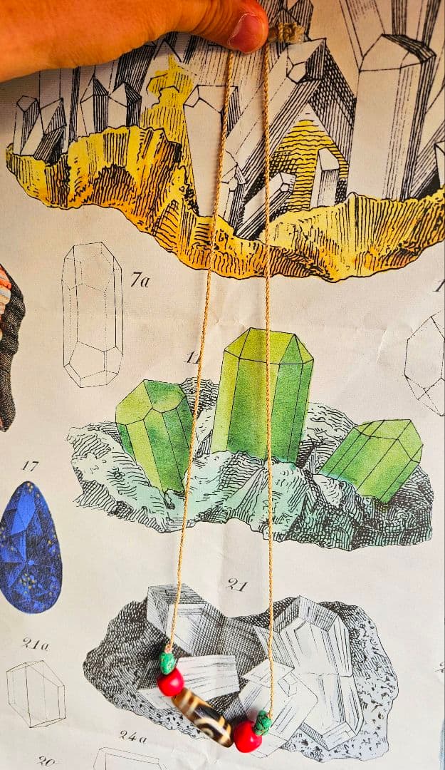 dZi beads(二眼) ネックレス