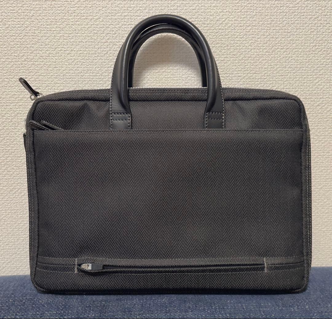 ポールスミス ビジネスバッグ ブリーフケース 黒 ヘリンボーン 2way 大容量