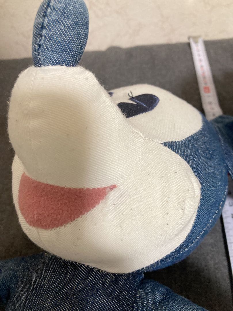 ヴィンテージ　非売品　ミッキー ミニー ぬいぐるみ デニム風 約40cm