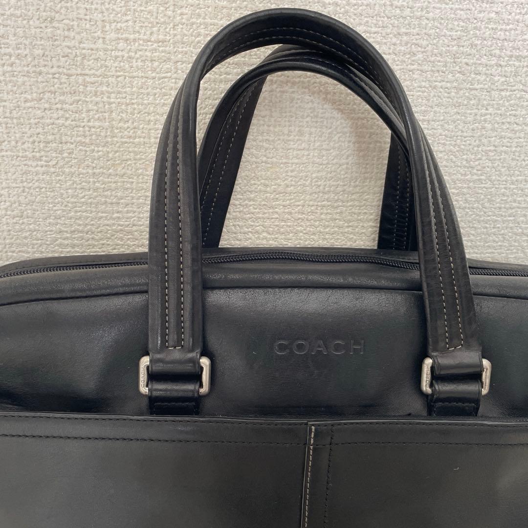 COACH レザービジネスバッグ 2WAY ショルダー付き