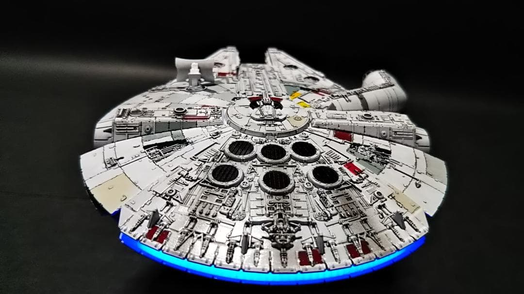 ミレニアムファルコン 角アンテナ仕様　 電飾改修 塗装済 完成品 1/350