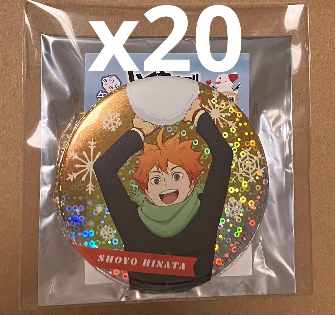 ハイキュー　きらきら缶バッジ　雪遊び　日向翔陽　20点