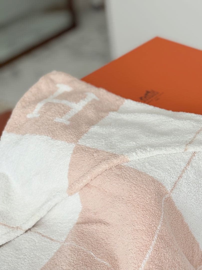 レア　HERMES アヴァロン ベビー バスラップ おくるみ バスタオル