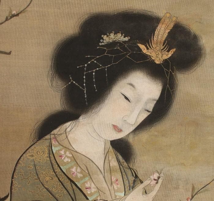 【真筆】◆円山応挙 桜唐貴人図 圓山應擧◆検）狩野探幽 雪舟 伊藤若冲 谷文晁