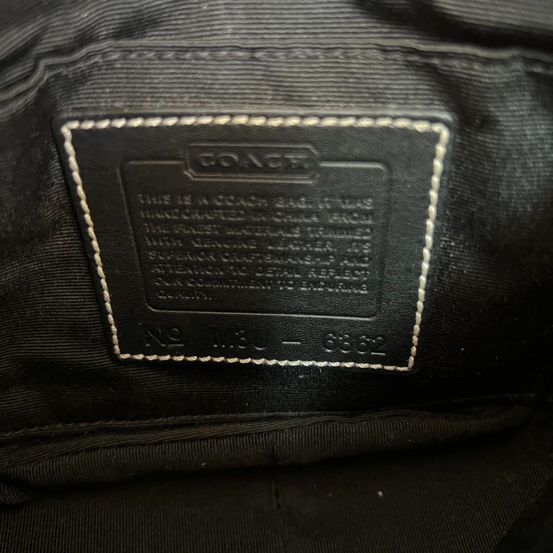 美品 COACH ハンドバッグ キャンバス ネイビー ソーホー シグネチャー