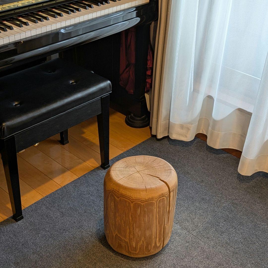 栗　天然木　丸太　椅子　スツール 高さ約33.5㎝