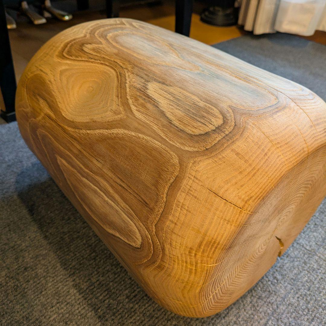 栗　天然木　丸太　椅子　スツール 高さ約33.5㎝